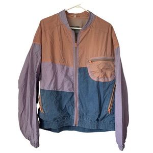 vintage colorblock windbreaker